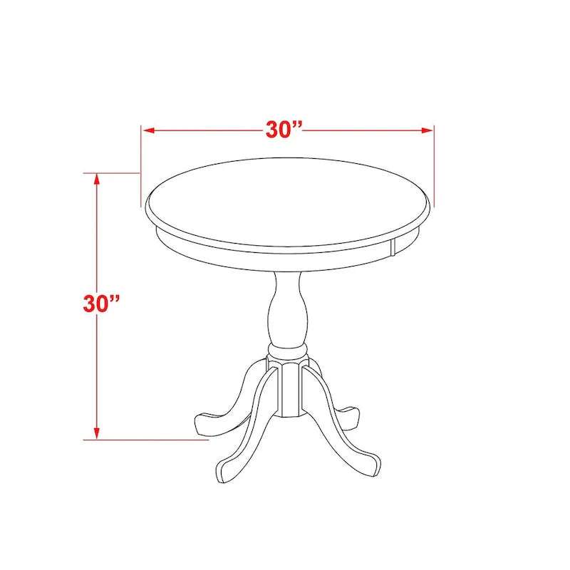 East West Furniture Ensemble de salle à manger 3 pièces comprenant une table de salle à manger ronde et 2 chaises de cuisine, chêne (options d'assise)