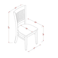 East West Furniture Ensemble de salle à manger 3 pièces comprenant une table de salle à manger ronde et 2 chaises de cuisine, chêne (options d'assise)