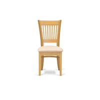East West Furniture Ensemble de salle à manger 3 pièces comprenant une table de salle à manger ronde et 2 chaises de cuisine, chêne (options d'assise)
