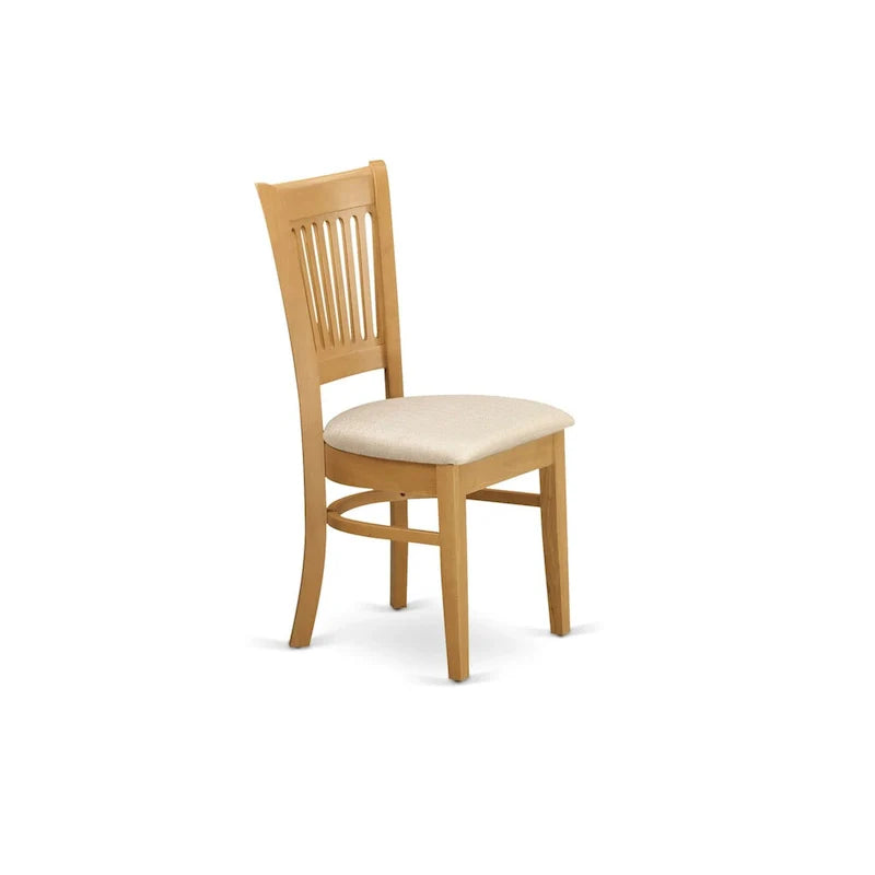 East West Furniture Ensemble de salle à manger 3 pièces comprenant une table de salle à manger ronde et 2 chaises de cuisine, chêne (options d'assise)