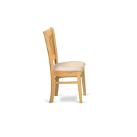 East West Furniture Ensemble de salle à manger 3 pièces comprenant une table de salle à manger ronde et 2 chaises de cuisine, chêne (options d'assise)