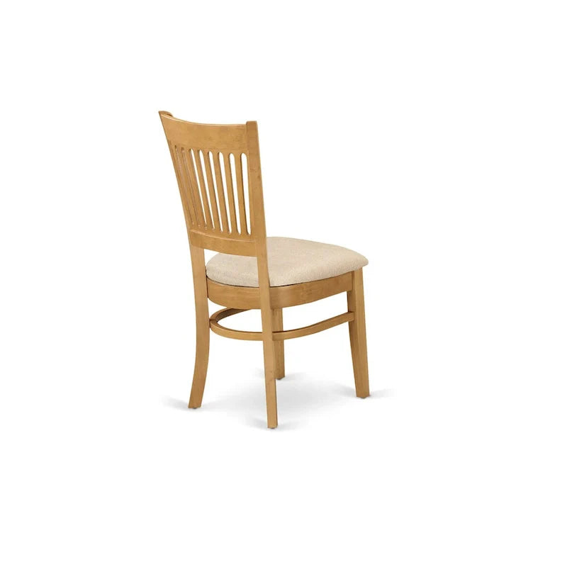 East West Furniture Ensemble de salle à manger 3 pièces comprenant une table de salle à manger ronde et 2 chaises de cuisine, chêne (options d'assise)