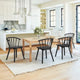 Lot de 4 chaises de salle à manger sans accoudoirs à dossier en fuseau, style moderne