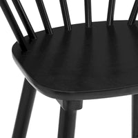Lot de 4 chaises de salle à manger sans accoudoirs à dossier en fuseau, style moderne