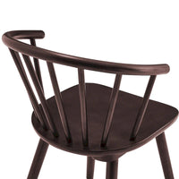 Lot de 4 chaises de salle à manger sans accoudoirs à dossier en fuseau, style moderne