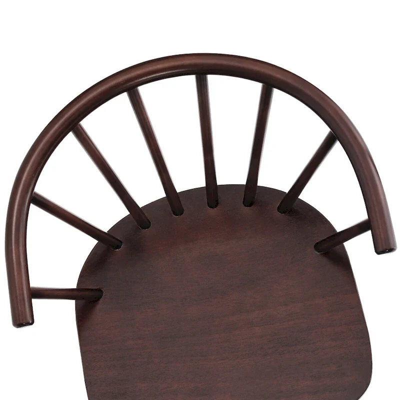 Lot de 4 chaises de salle à manger sans accoudoirs à dossier en fuseau, style moderne