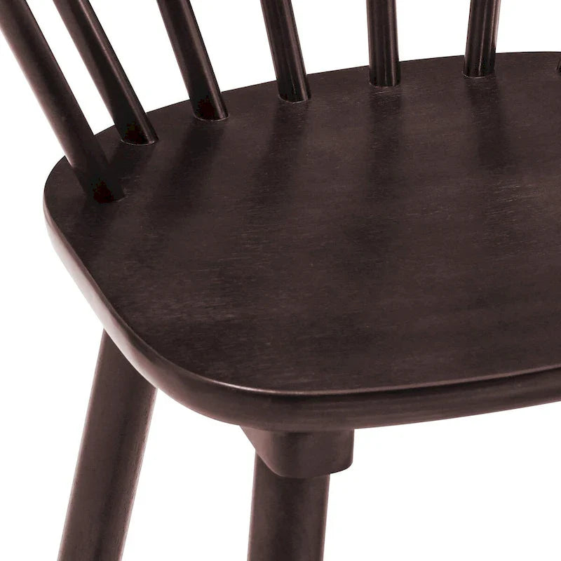 Lot de 4 chaises de salle à manger sans accoudoirs à dossier en fuseau, style moderne