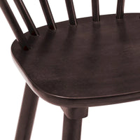 Lot de 4 chaises de salle à manger sans accoudoirs à dossier en fuseau, style moderne