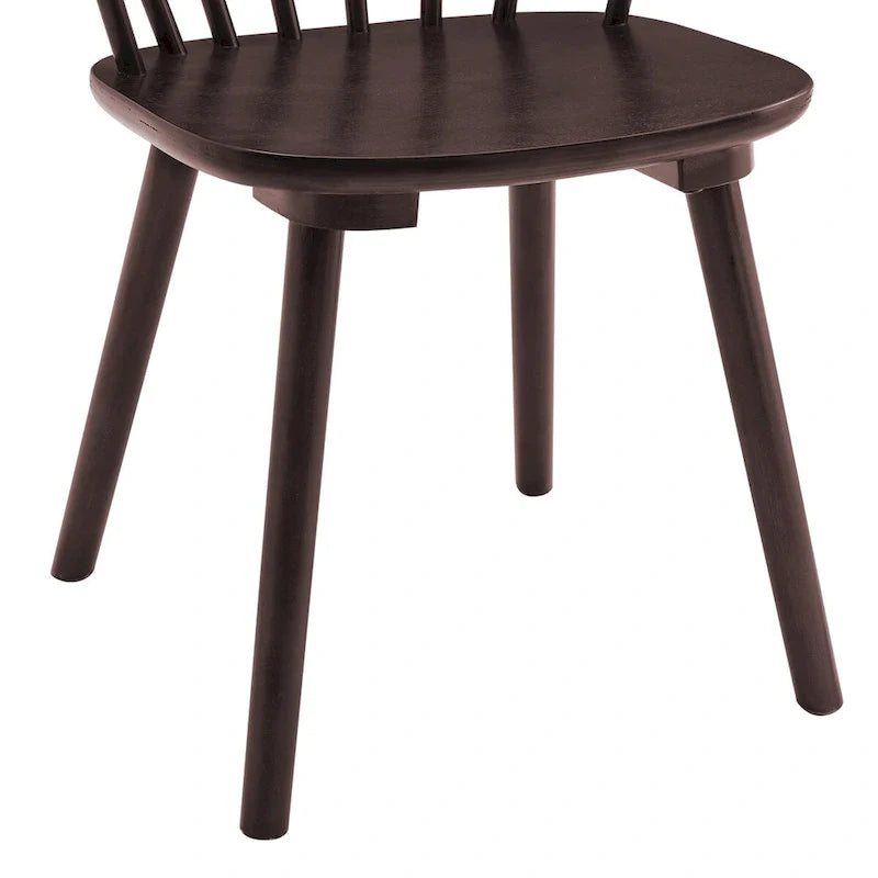 Lot de 4 chaises de salle à manger sans accoudoirs à dossier en fuseau, style moderne