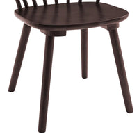 Lot de 4 chaises de salle à manger sans accoudoirs à dossier en fuseau, style moderne
