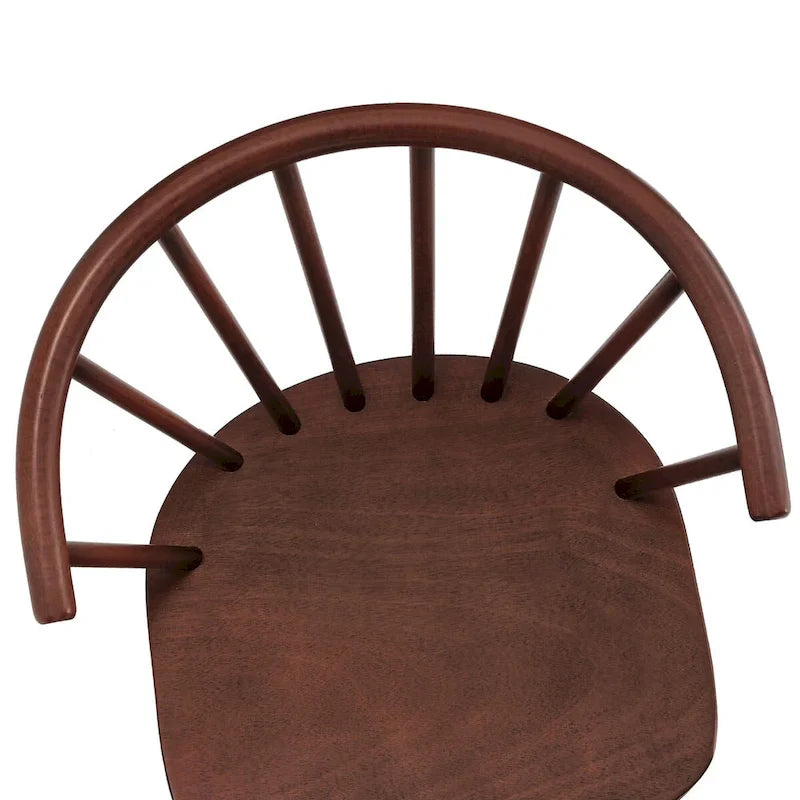 Lot de 4 chaises de salle à manger sans accoudoirs à dossier en fuseau, style moderne