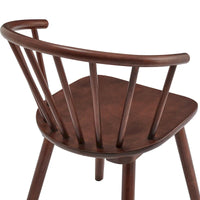 Lot de 4 chaises de salle à manger sans accoudoirs à dossier en fuseau, style moderne
