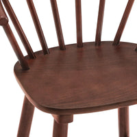 Lot de 4 chaises de salle à manger sans accoudoirs à dossier en fuseau, style moderne