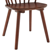 Lot de 4 chaises de salle à manger sans accoudoirs à dossier en fuseau, style moderne