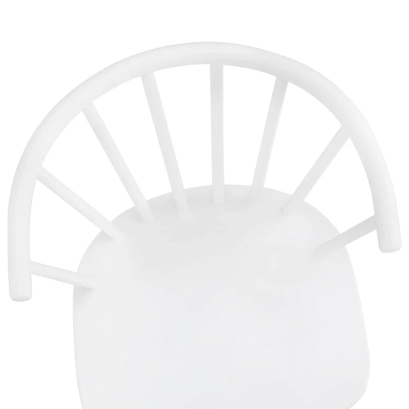 Lot de 4 chaises de salle à manger sans accoudoirs à dossier en fuseau, style moderne