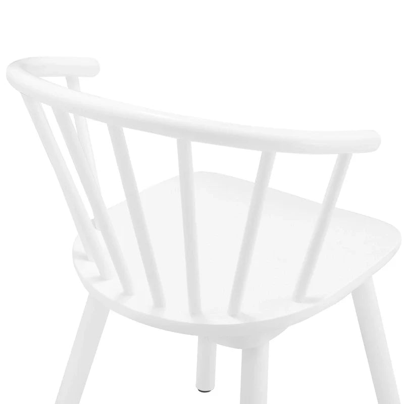 Lot de 4 chaises de salle à manger sans accoudoirs à dossier en fuseau, style moderne