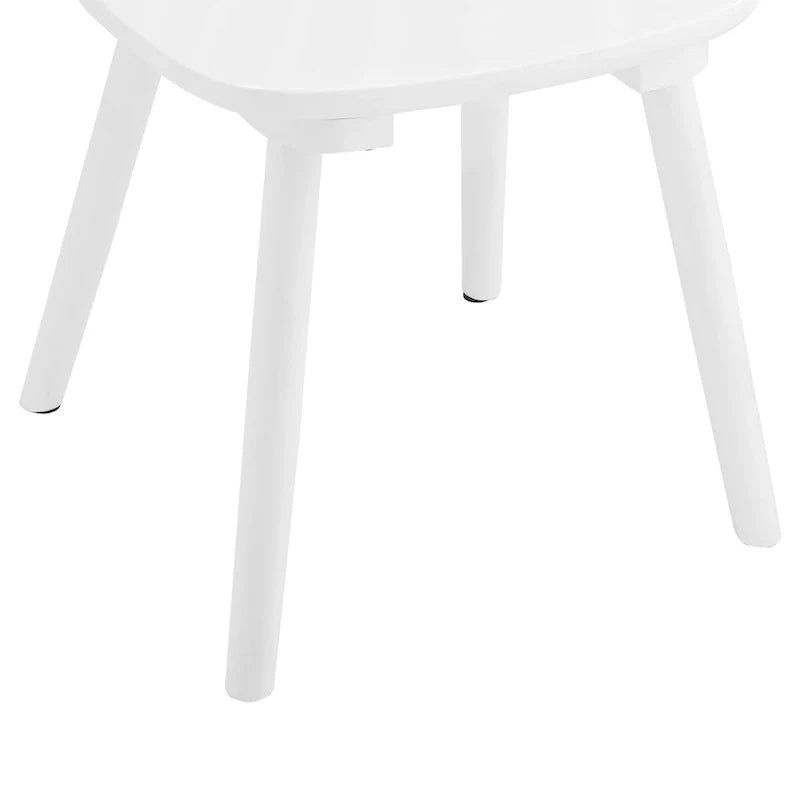 Lot de 4 chaises de salle à manger sans accoudoirs à dossier en fuseau, style moderne