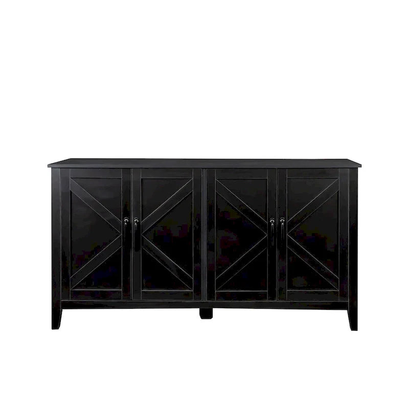 Armoire de rangement sur pied de 59 po avec 4 portes buffet