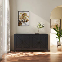 Armoire de rangement sur pied de 59 po avec 4 portes buffet