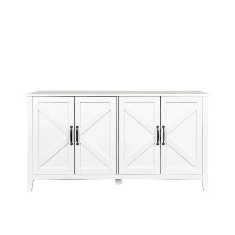 Armoire de rangement sur pied de 59 po avec 4 portes buffet