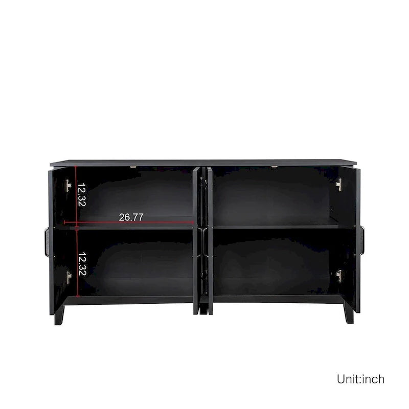 Buffet/Vaisselier autoportant de 59 po avec 4 portes