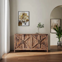 Armoire de rangement sur pied de 59 po avec 4 portes buffet