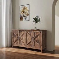 Armoire de rangement sur pied de 59 po avec 4 portes buffet