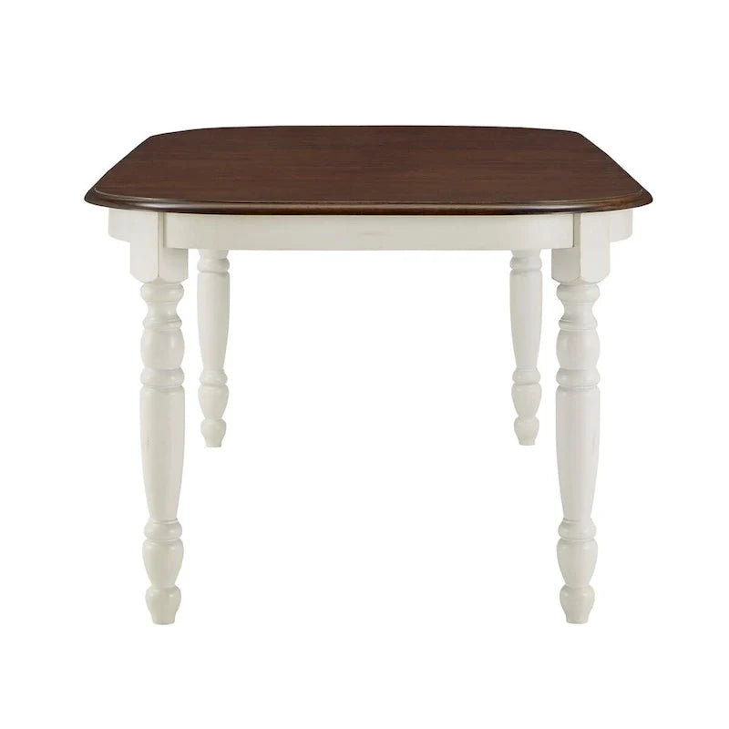 Table à manger bicolore antique champêtre Mackenzie par iNSPIRE Q Classic