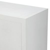 Meuble de rangement luxueux avec pieds de support uniques et étagères réglables