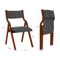 Chaises de salle à manger pliantes rembourrées, lot de 2