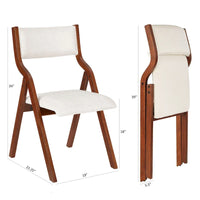 Chaises de salle à manger pliantes rembourrées, lot de 2