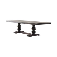 Ensemble de salle à manger 8 pièces Vallerie gris et noir antique
