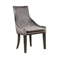 Ensemble de salle à manger 8 pièces Vallerie gris et noir antique