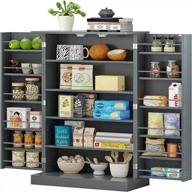Meuble de rangement avec portes et étagères réglables - 30,5P x 60L x 104H