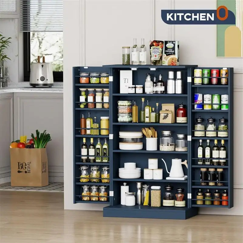 Meuble de rangement avec portes et étagères réglables - 30,5P x 60L x 104H