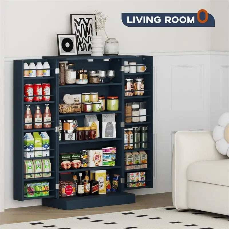 Meuble de rangement avec portes et étagères réglables - 30,5P x 60L x 104H