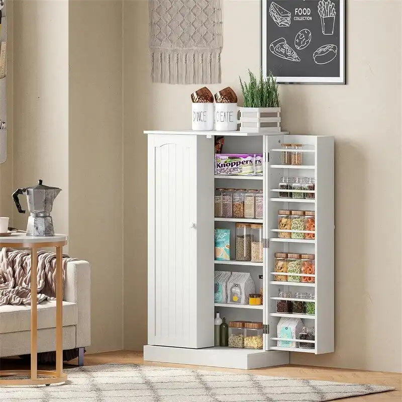 Meuble de rangement avec portes et étagères réglables - 30,5P x 60L x 104H