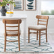 Lot de 2 chaises de salle à manger tapissées en bois marron et gris Lochside