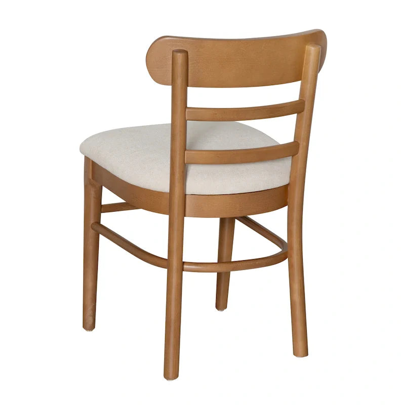 Lot de 2 chaises de salle à manger tapissées en bois marron et gris Lochside