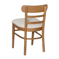 Lot de 2 chaises de salle à manger tapissées en bois marron et gris Lochside