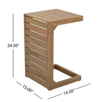 Table d'appoint en acacia en forme de C Grein de Christopher Knight Home