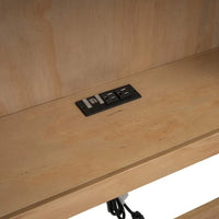 Lit de repos double avec lit gigogne, armoires de rangement et ports USB