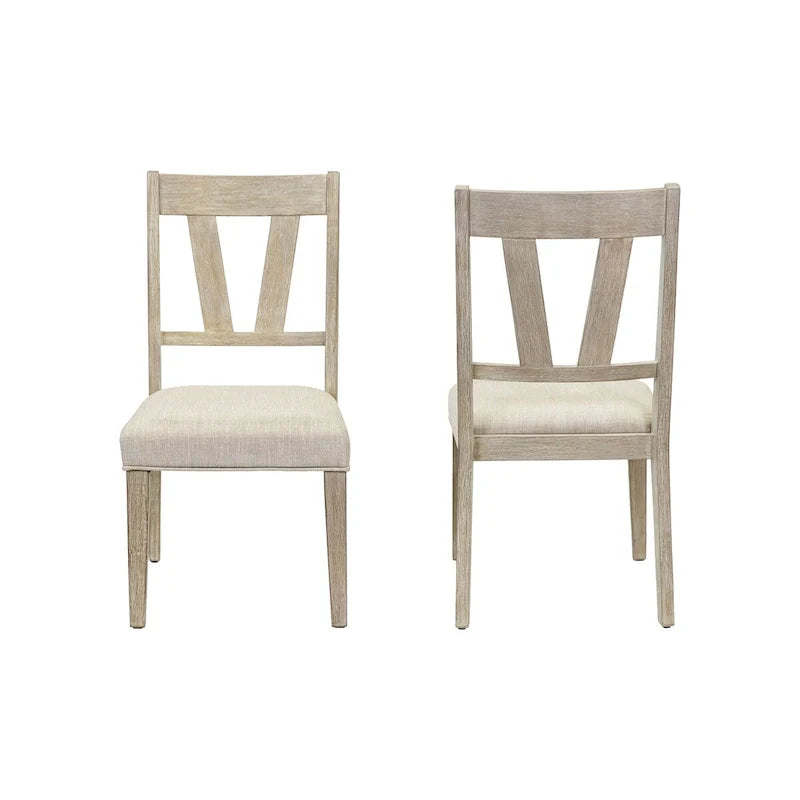 Deux chaises de table de cuisine modernes en bois style ferme, sièges de salle à manger, marron