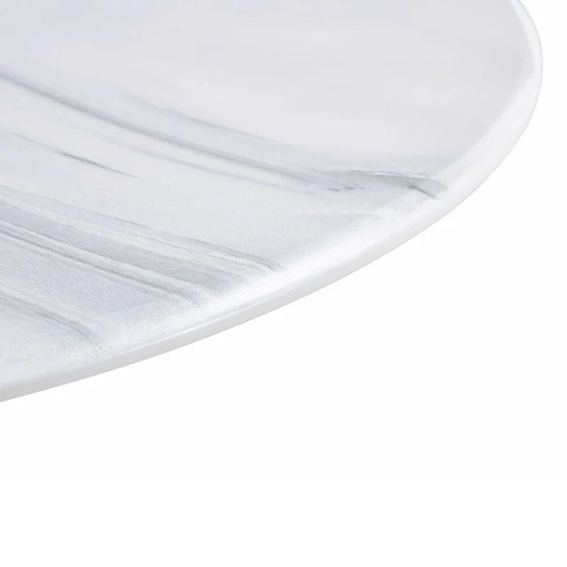 Table à manger ronde milieu de siècle pour 4 à 6 personnes avec base à pied