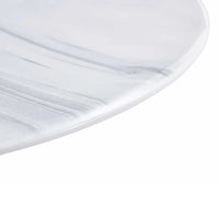 Table à manger ronde milieu de siècle pour 4 à 6 personnes avec base à pied