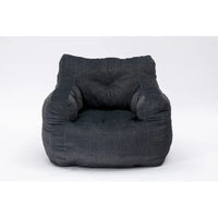 Fauteuil poire en tissu doux Coton-Lin, rembourré de mousse à mémoire de forme