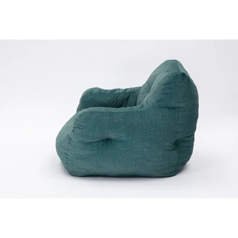 Fauteuil poire en tissu doux Coton-Lin, rembourré de mousse à mémoire de forme