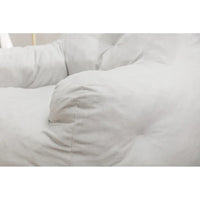 Fauteuil poire en tissu doux Coton-Lin, rembourré de mousse à mémoire de forme