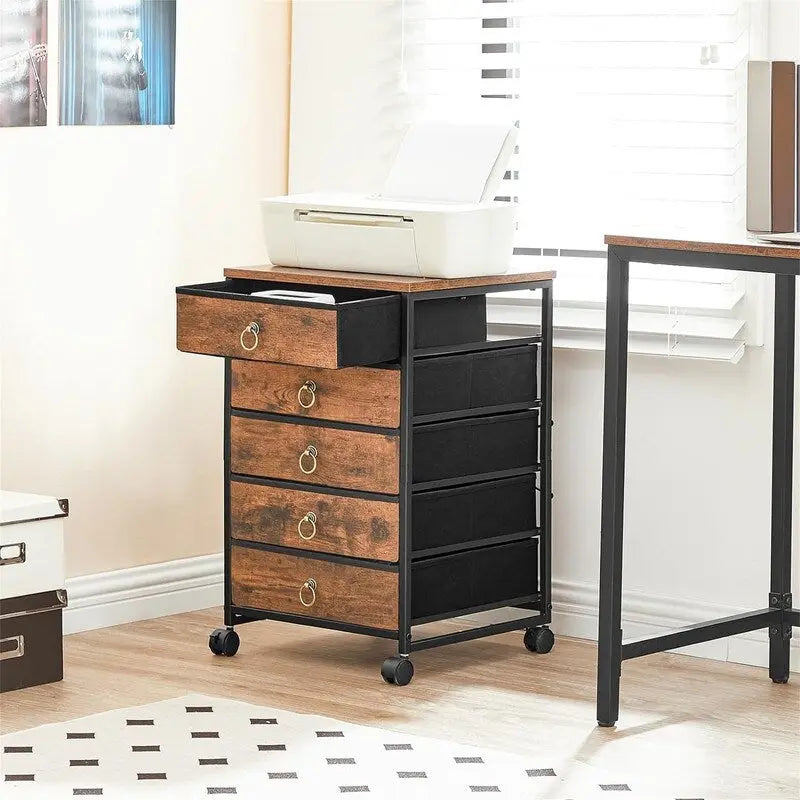 Classeur commode à 5 tiroirs - 15.7P x 15.7L x 25.7H