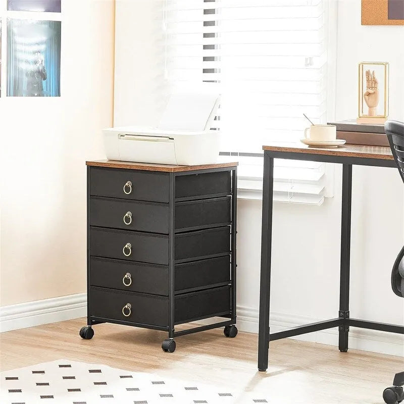 Classeur commode à 5 tiroirs - 15.7P x 15.7L x 25.7H
